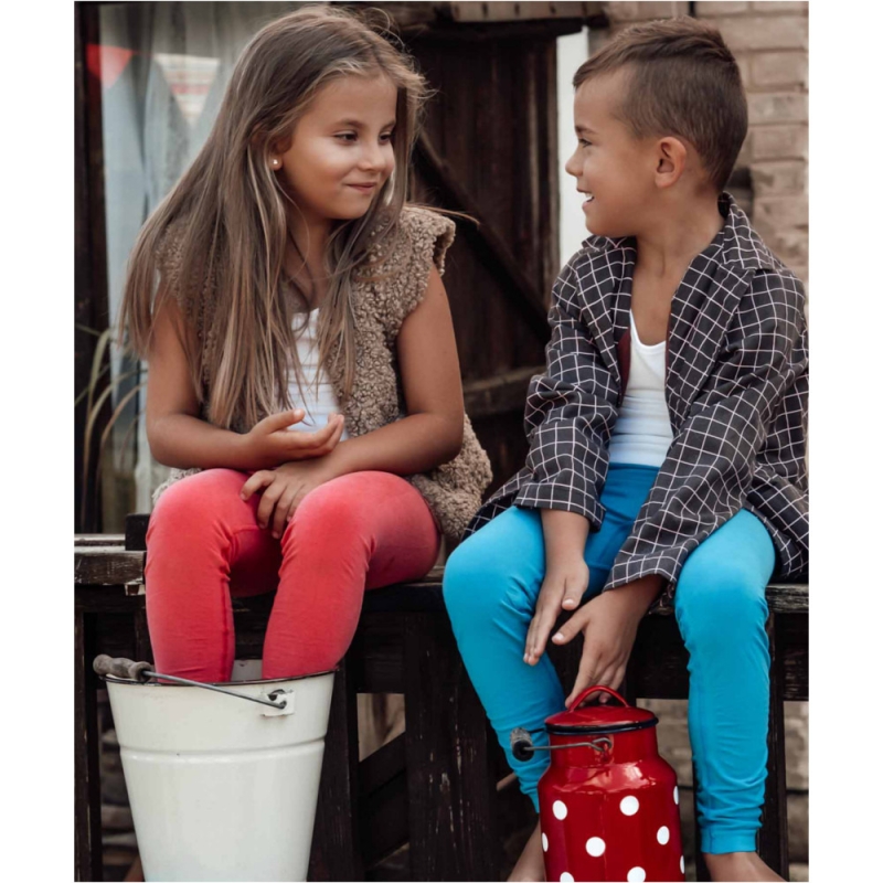 Legginsy dziecięce Brubeck Comfort Cotton Junior granatowe