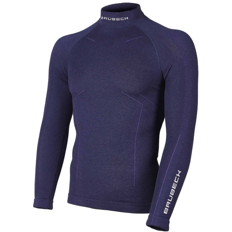 Bluza z długim rękawem Brubeck Extreme Wool granatowa
