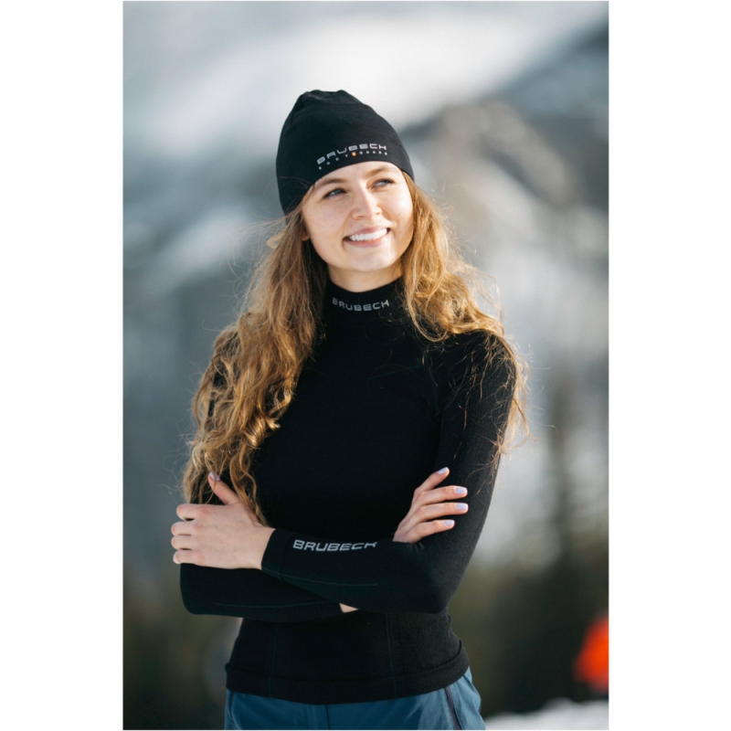 Bluza damska z długim rękawem Brubeck Extreme Wool czarna