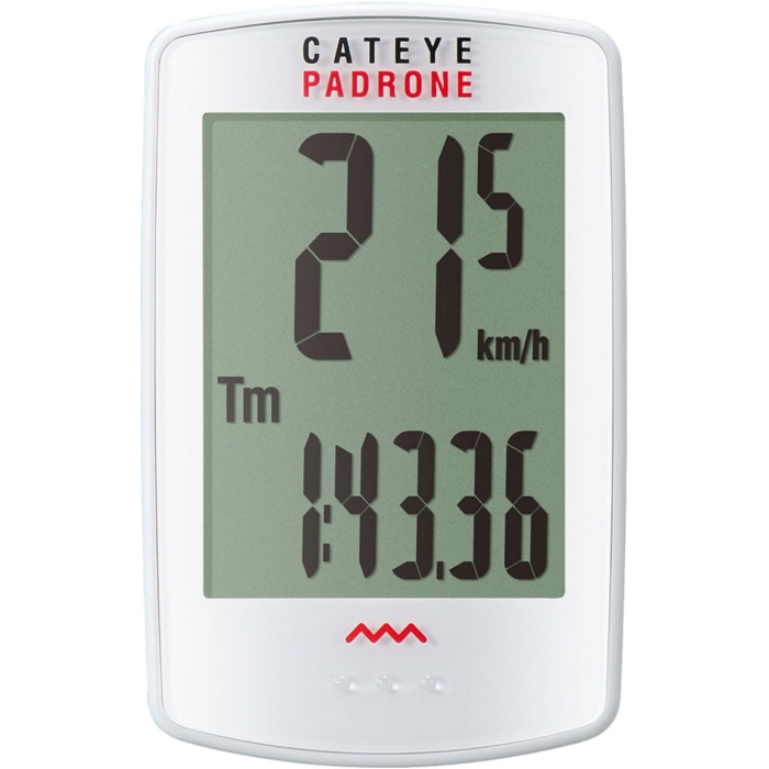 Licznik rowerowy bezprzewodowy Cateye Padrone CC-PA100W biały