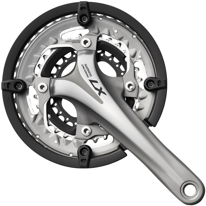 Mechanizm korbowy Shimano Deore LX FC-T671 srebrny