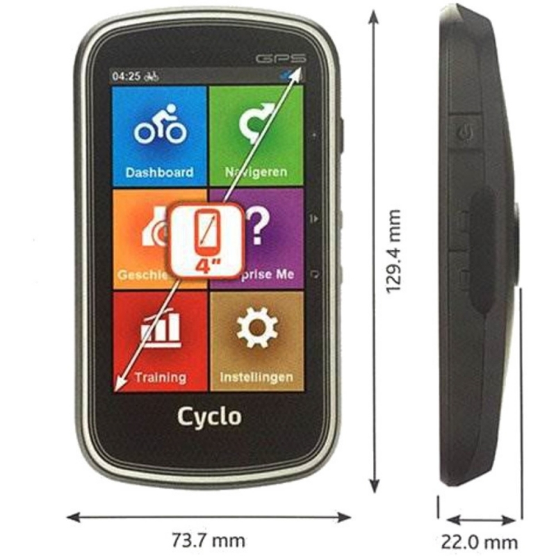 Mio Cyclo 405 HC Central Europe Nawigacja rowerowa GPS + HRM + Cadence