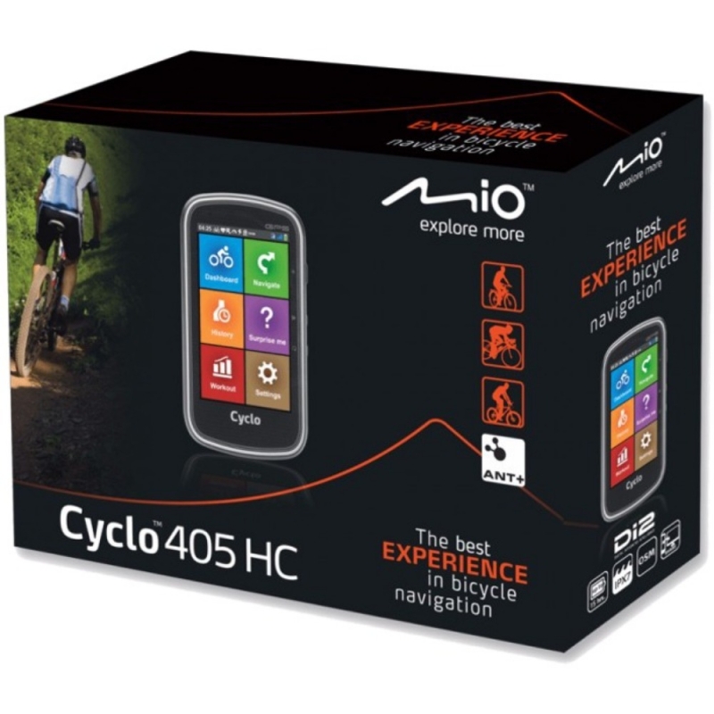 Mio Cyclo 405 HC Central Europe Nawigacja rowerowa GPS + HRM + Cadence