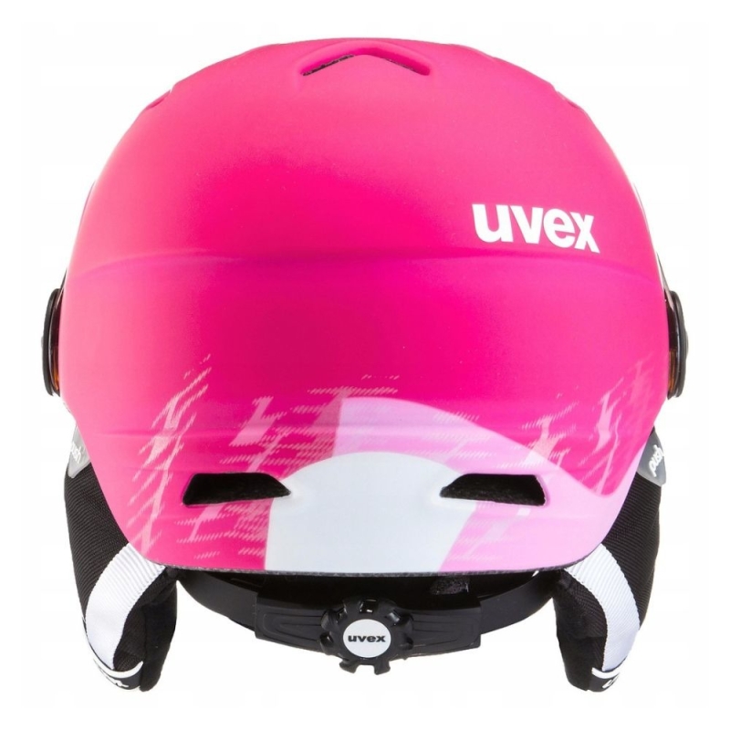 Kask narciarski Uvex Junior Visor Pro różowo-biały