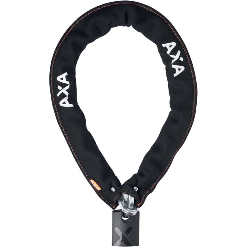 AXA Newton Promoto+ 4 Zapięcie rowerowe łańcuch z kłódką 10,5mm czarne