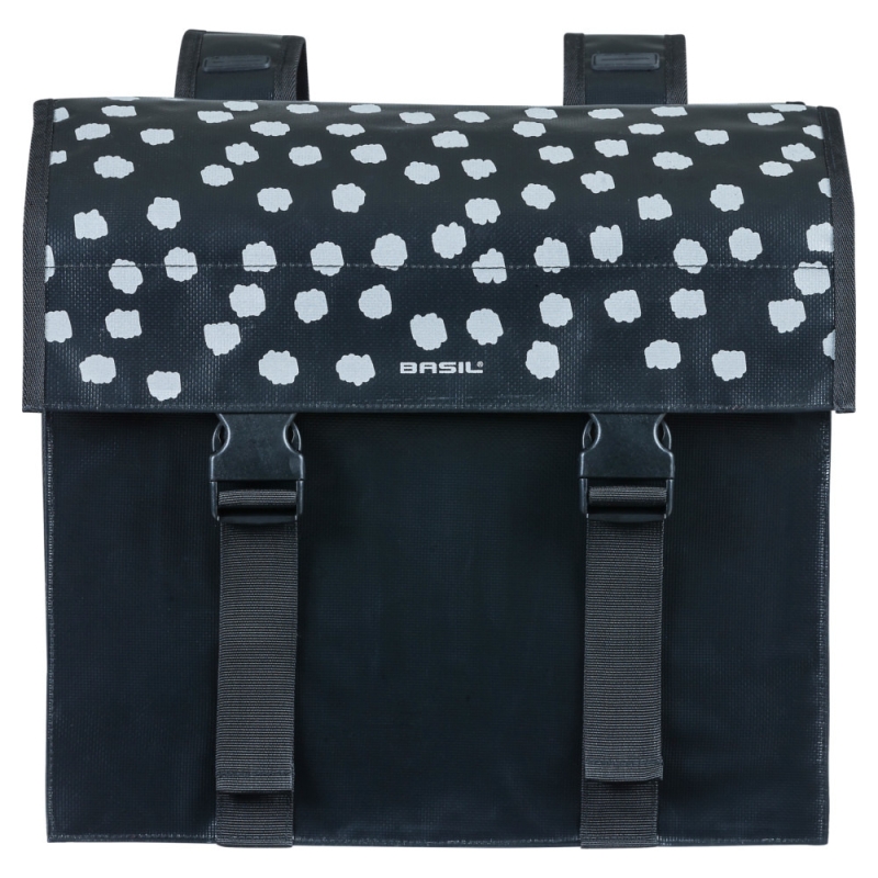 Sakwy Basil Urban Load Double Bag czarno-białe