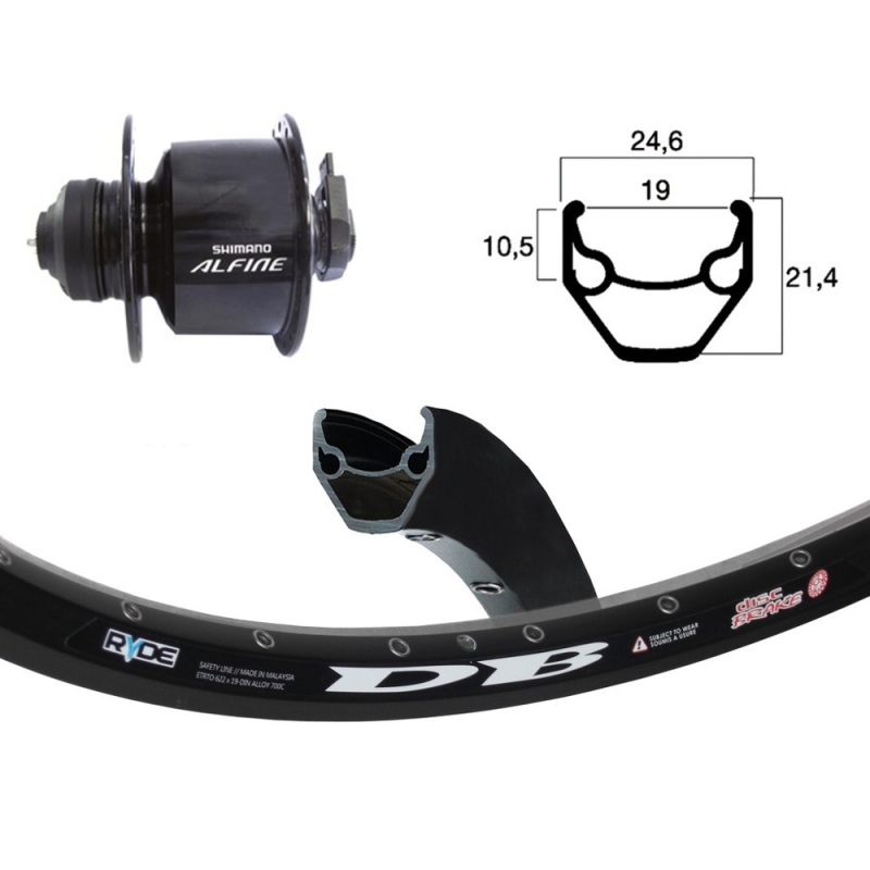 Koło przednie Shimano Alfine Zac 2000 28 Disc