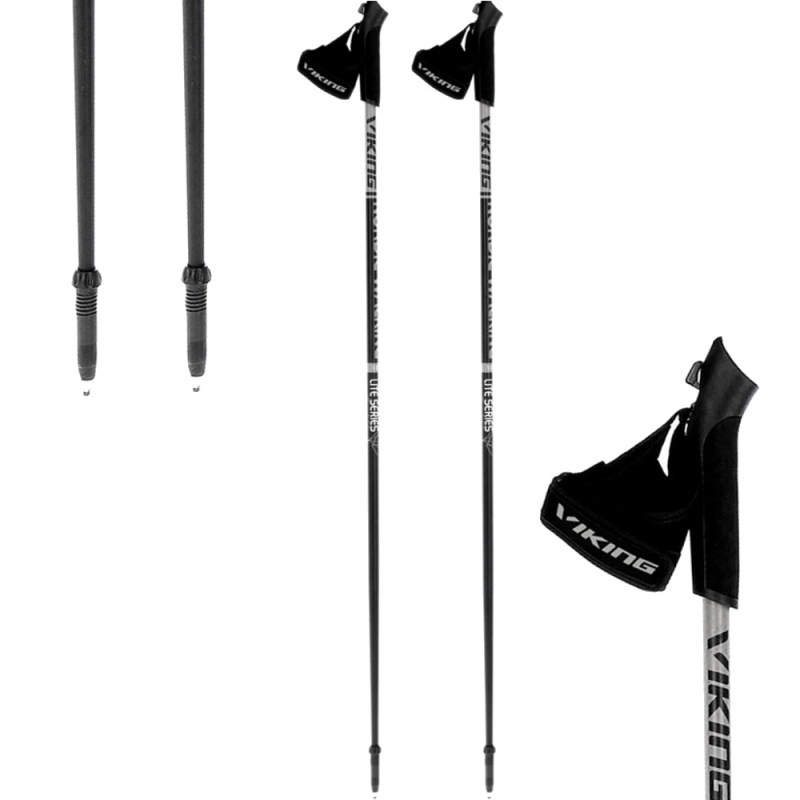 Kije do Nordic Walking Viking Lite PRO czarno-szare