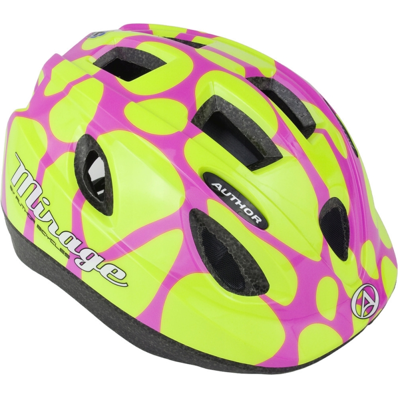 Kask rowerowy Author Mirage żółto-różowy