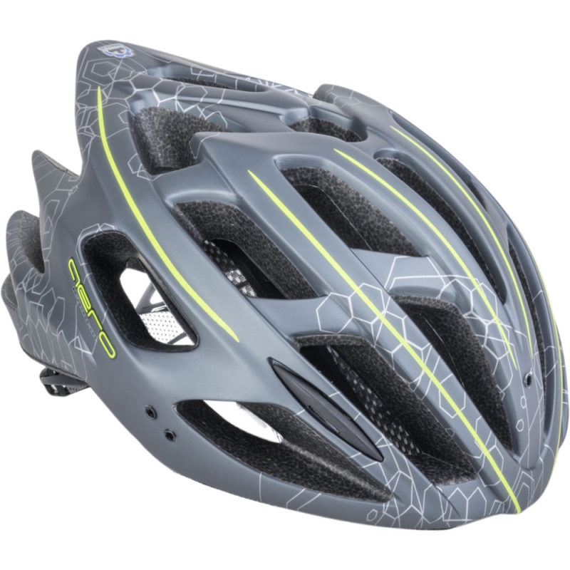 Kask rowerowy Author Aero X8 szaro-żółty