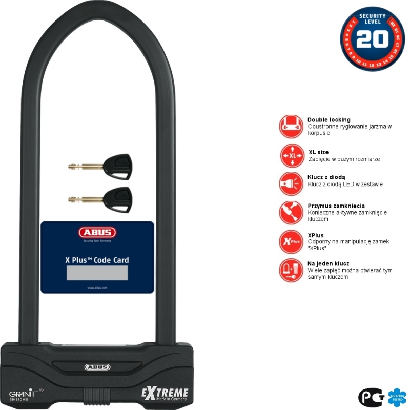 Zapięcie U-lock Abus Granit Extreme 59