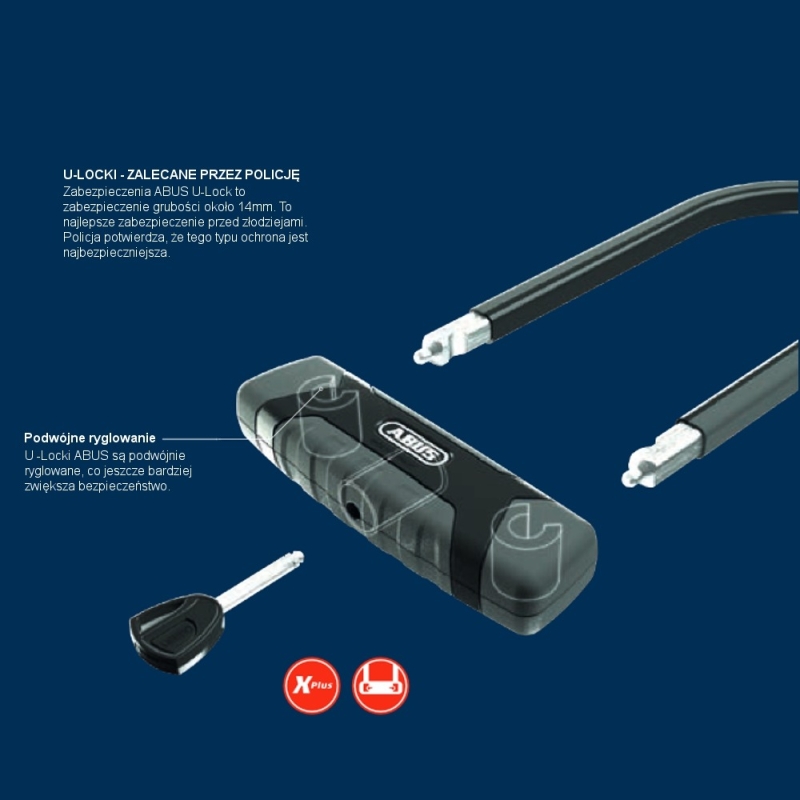 Zapięcie U-lock Abus Granit XPlus 540 + EaZy KF