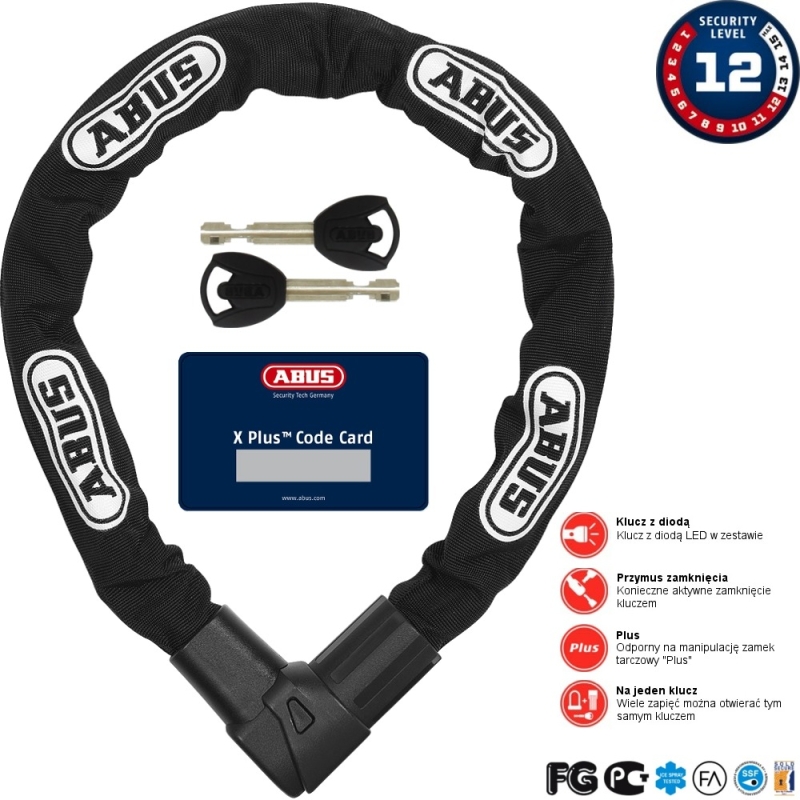 Łańcuch Abus CityChain 1010 czarny