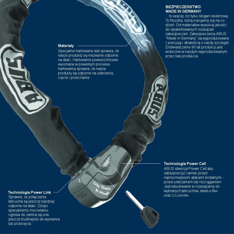 Łańcuch Abus CityChain 1010 czarny