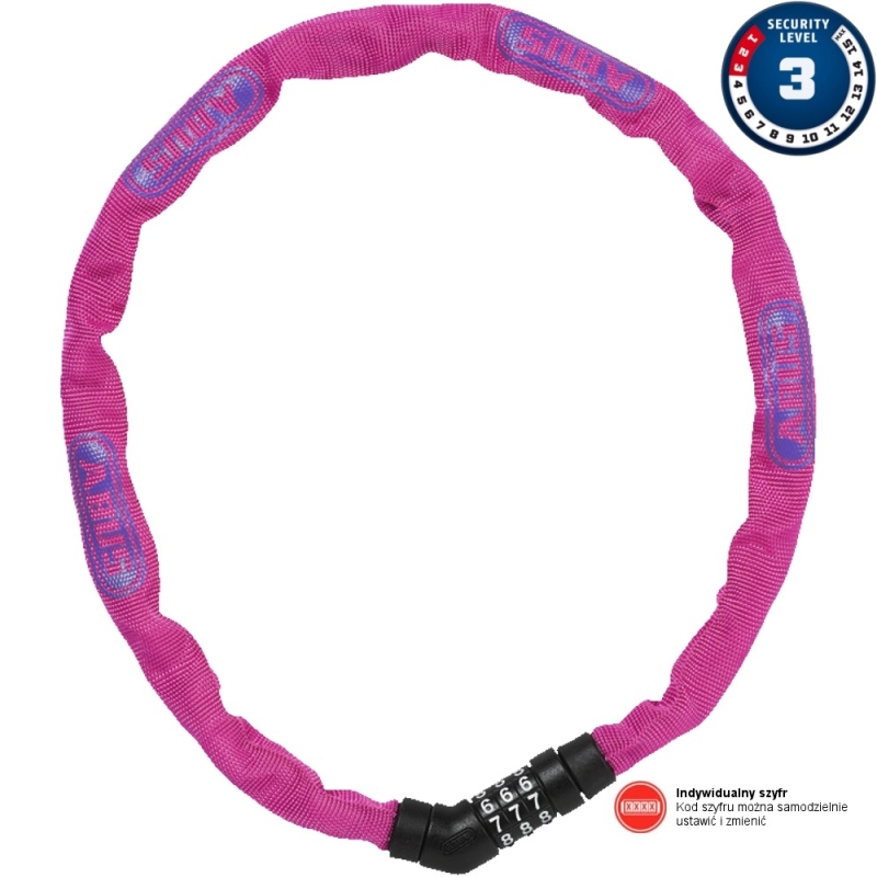 Łańcuch Abus Steel-O-Chain 4804C różowy
