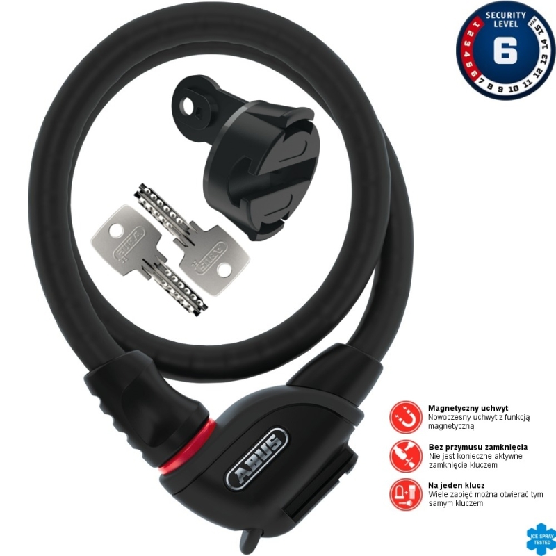 Abus Phantom 8960 Zapięcie rowerowe z zamkiem czarne + KF