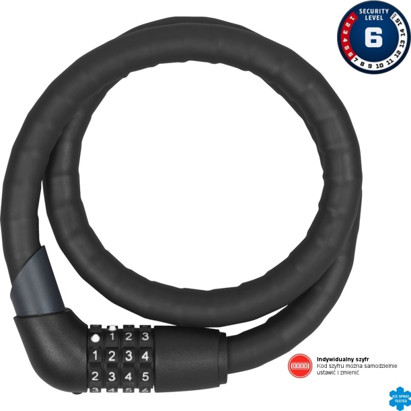Zapięcie Abus Steel-O-Flex Tresor 1360 czarne