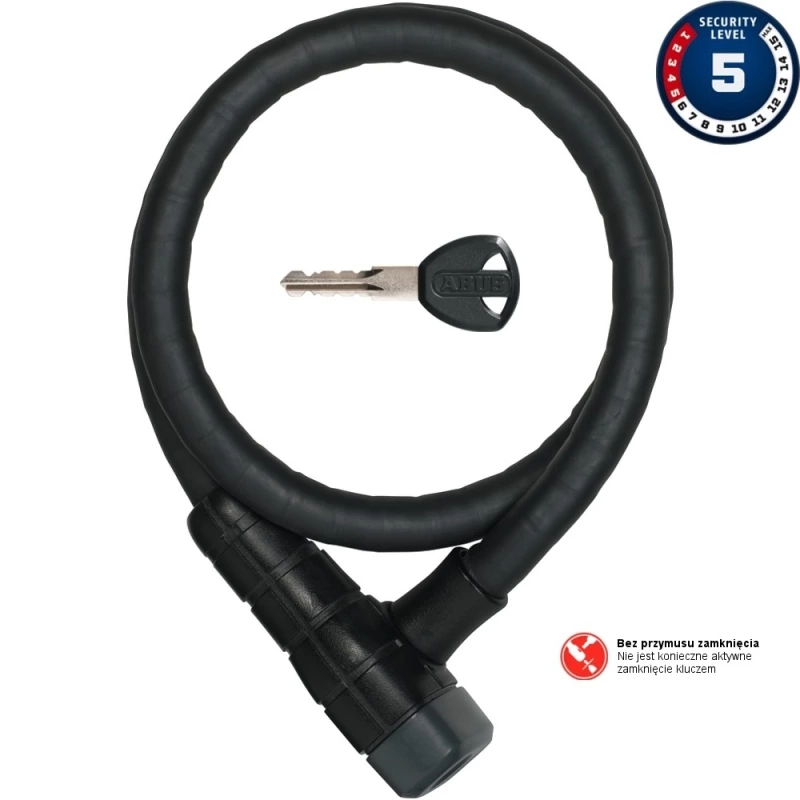 Abus Microflex 6615K Zapięcie rowerowe z zamkiem czarne