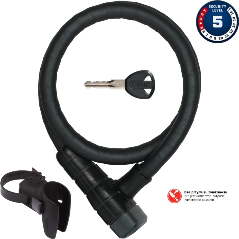 Abus Microflex 6615K Zapięcie rowerowe z zamkiem czarne + SCMU