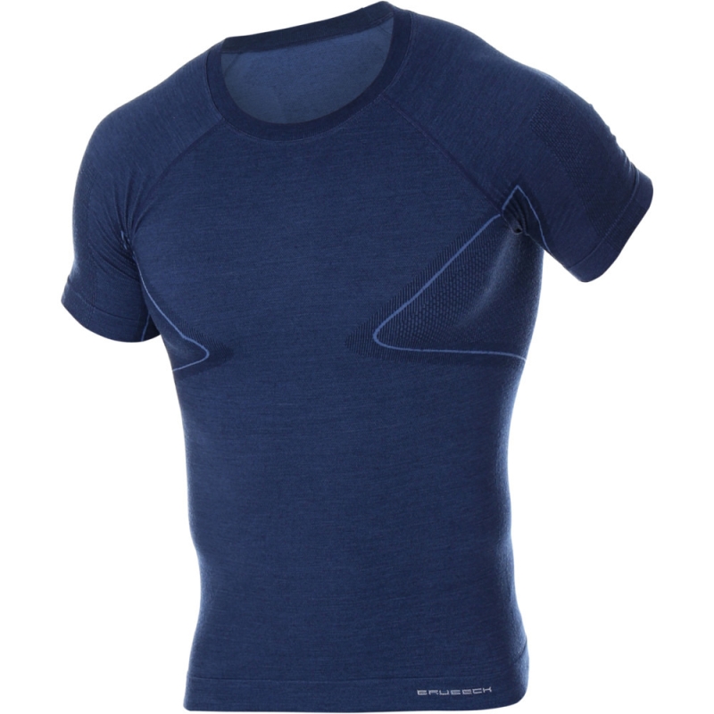 Koszulka Brubeck Active Wool granatowa