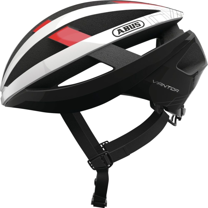 Kask rowerowy Abus Viantor biało-czerwony