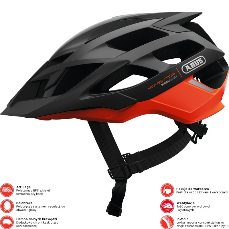 Kask rowerowy Abus Moventor shrimp orange