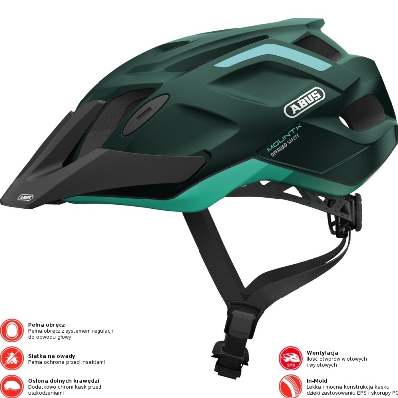 Kask rowerowy Abus MountK smaragd green