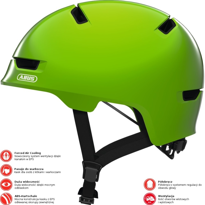 Kask rowerowy Abus Scraper Kid 3.0 zielony