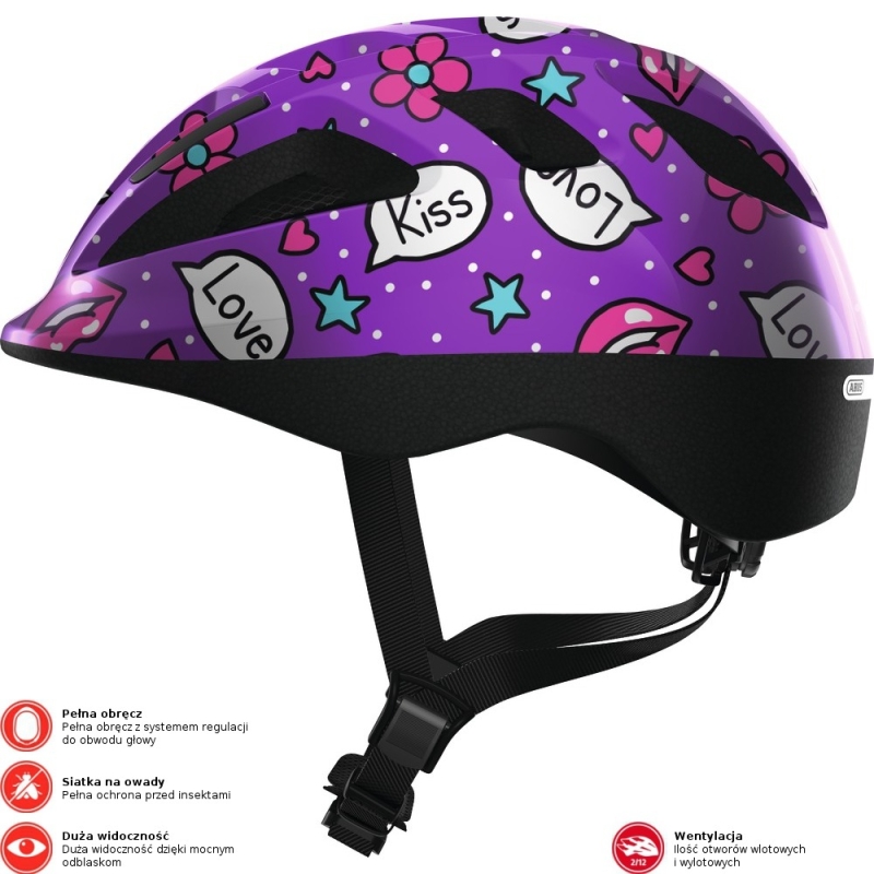 Kask rowerowy Abus Smooty 2.0 kisses