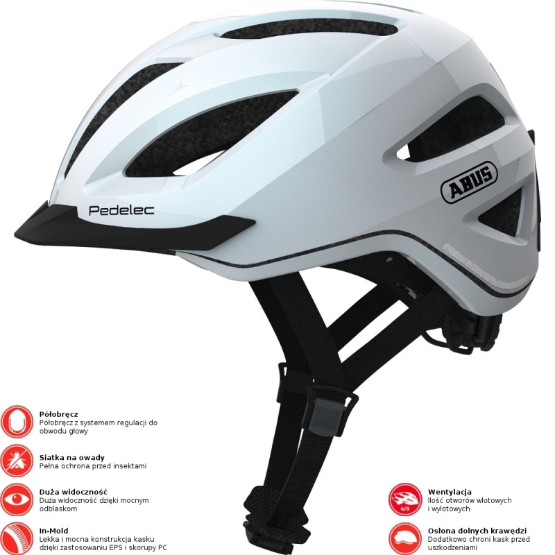 Kask rowerowy Abus Pedelec 1.1 biały