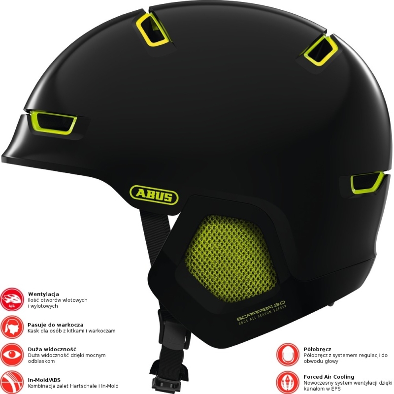 Kask rowerowy Abus Scraper 3.0 Era czarno-żółty