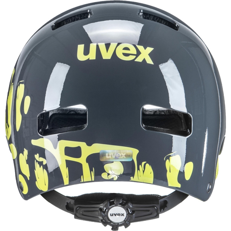 Kask rowerowy orzech Uvex Kid 3 szaro-żółty