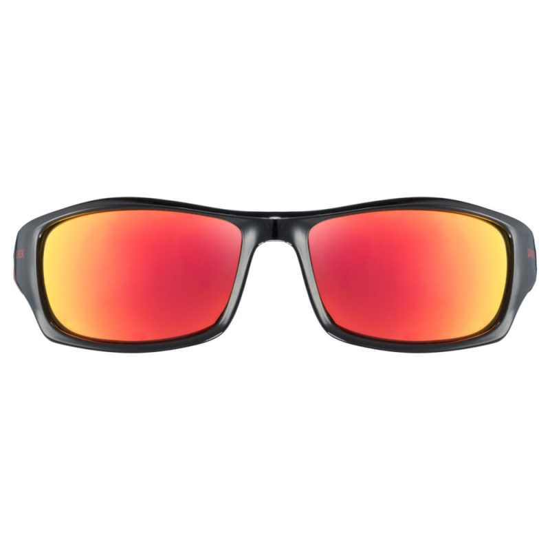 Okulary rowerowe Uvex Sportstyle 211 czarno-czerwone