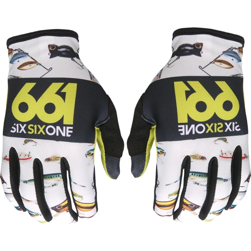 Rękawiczki SixSixOne 661 Comp Lure biało-żółte