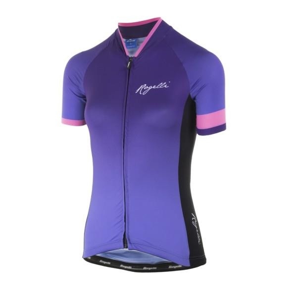 Koszulka rowerowa damska Rogelli Flow fioletowo-różowa