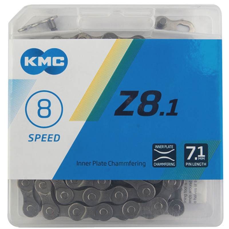 Łańcuch KMC Z81.1 8 rzędowy 114 ogniw szary (OEM)