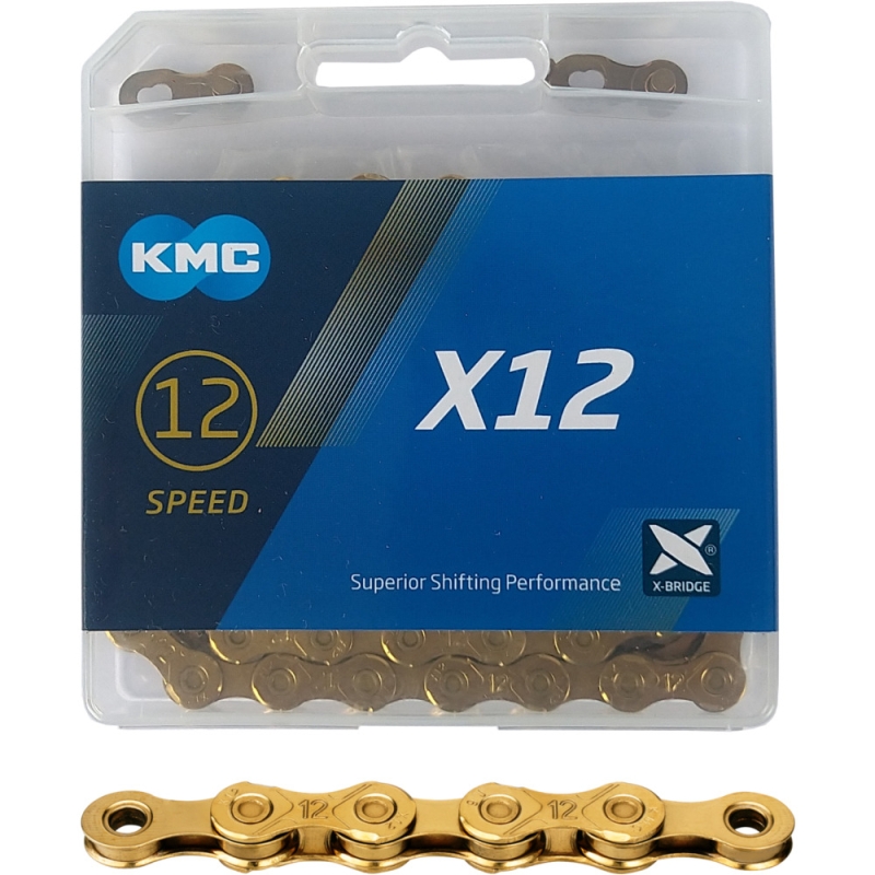 Łańcuch KMC X12 Ti-N złoty