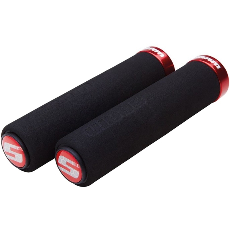 Chwyty rowerowe SRAM Locking Foam Grips czarno-czerwone