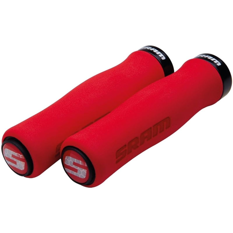 Chwyty rowerowe SRAM Locking Foam Grips ergonomiczne czerwone