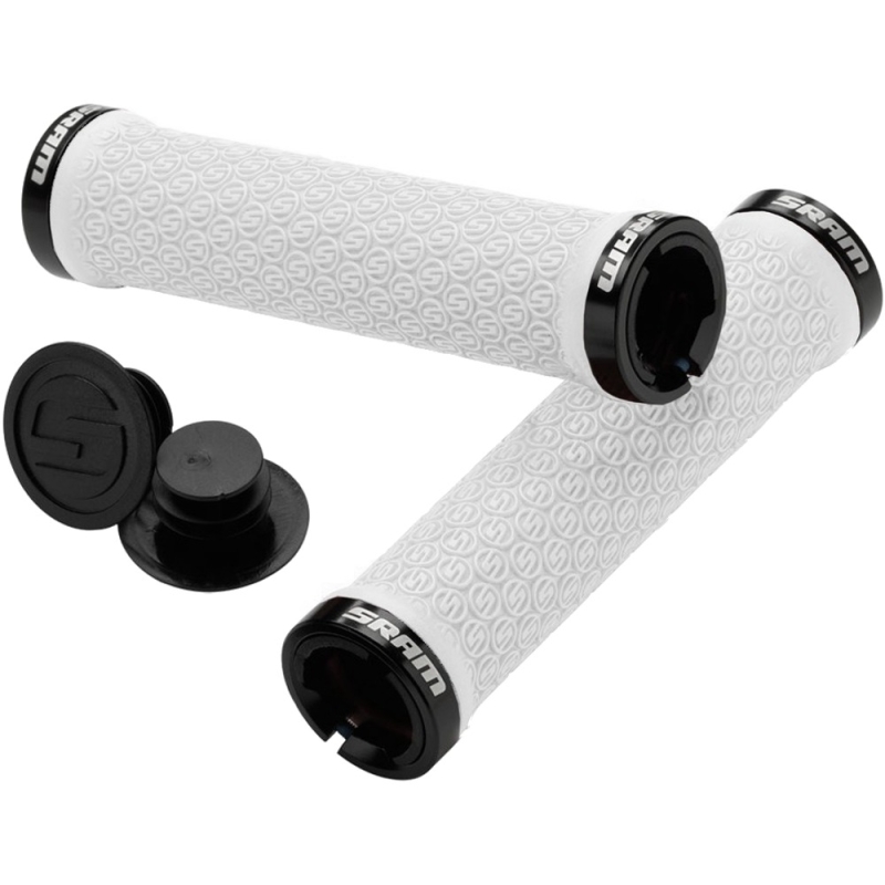 SRAM MTB Locking Grips Chwyty rowerowe kierownicy 130mm białe