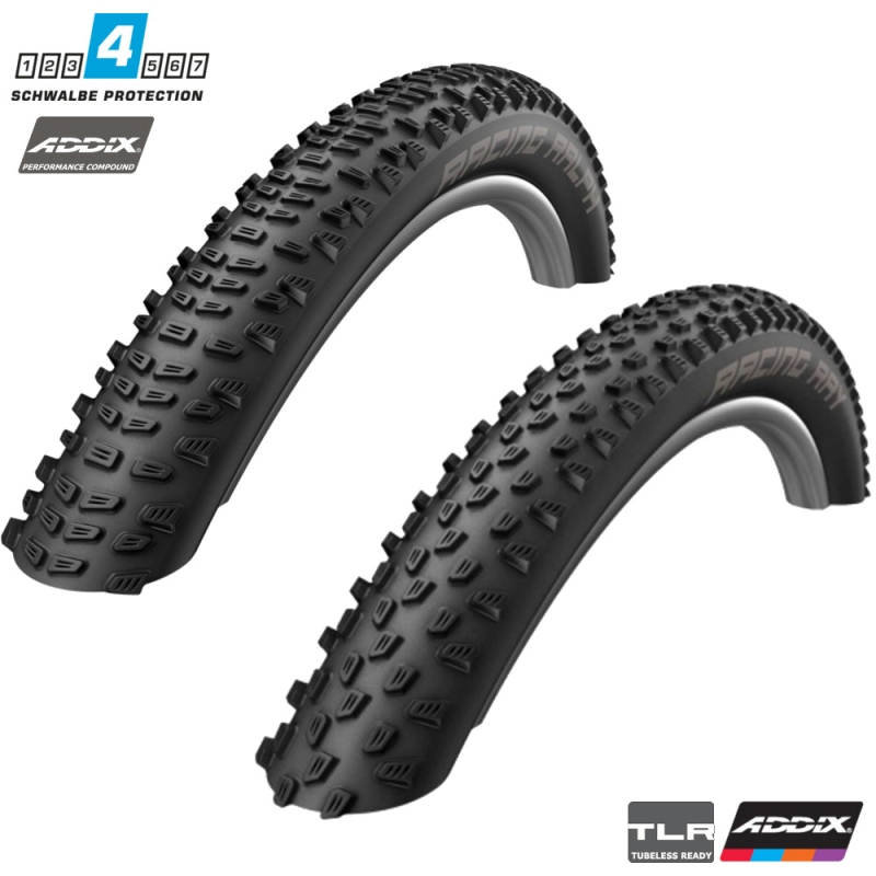 Schwalbe Racing Ralph + Racing Ray 29 Addix TL-R TS Komplet opon rowerowych zwijanych