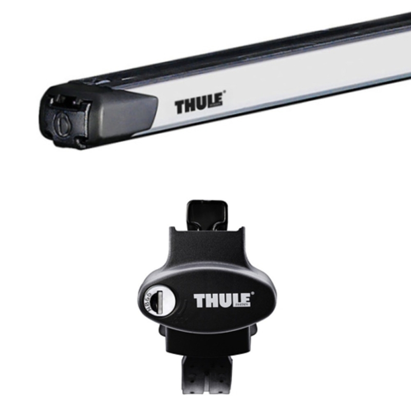 Bagażnik Dachowy Thule SlideBar Evo Nissan Qashqai 5-dr SUV 2014- na relingi srebrny