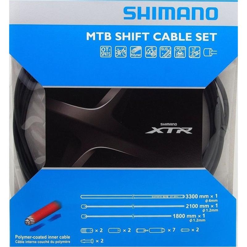 Zestaw linek i pancerzy przerzutki Shimano MTB XTR Polymer