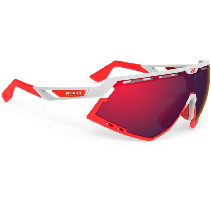 Okulary rowerowe Rudy Project Defender RP Optics biało-czerwone