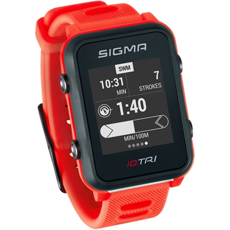 Zegarek sportowy Sigma iD.Tri GPS czerwony