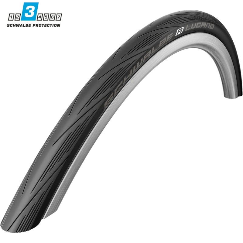 Schwalbe Lugano II 700c KG LS Opona szosowa czarna