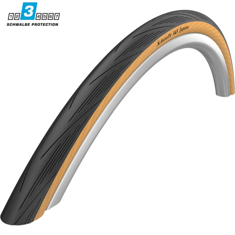 Schwalbe Lugano II 700c KG LS Opona szosowa czarna classic