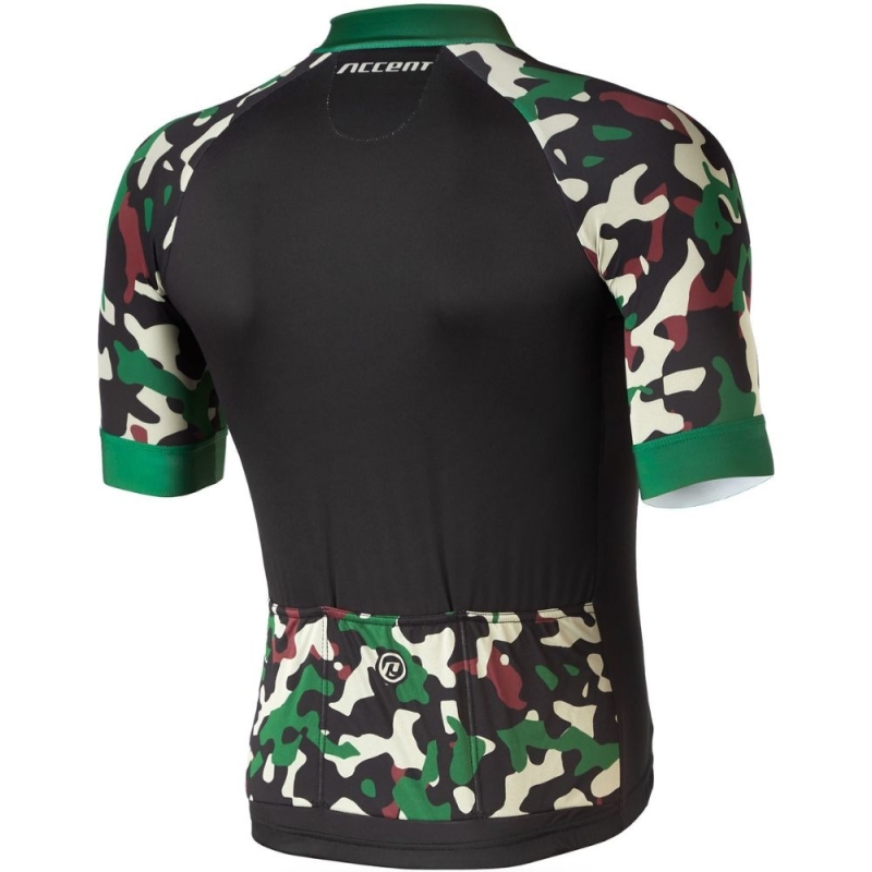 Koszulka rowerowa Accent Furious Green Camo