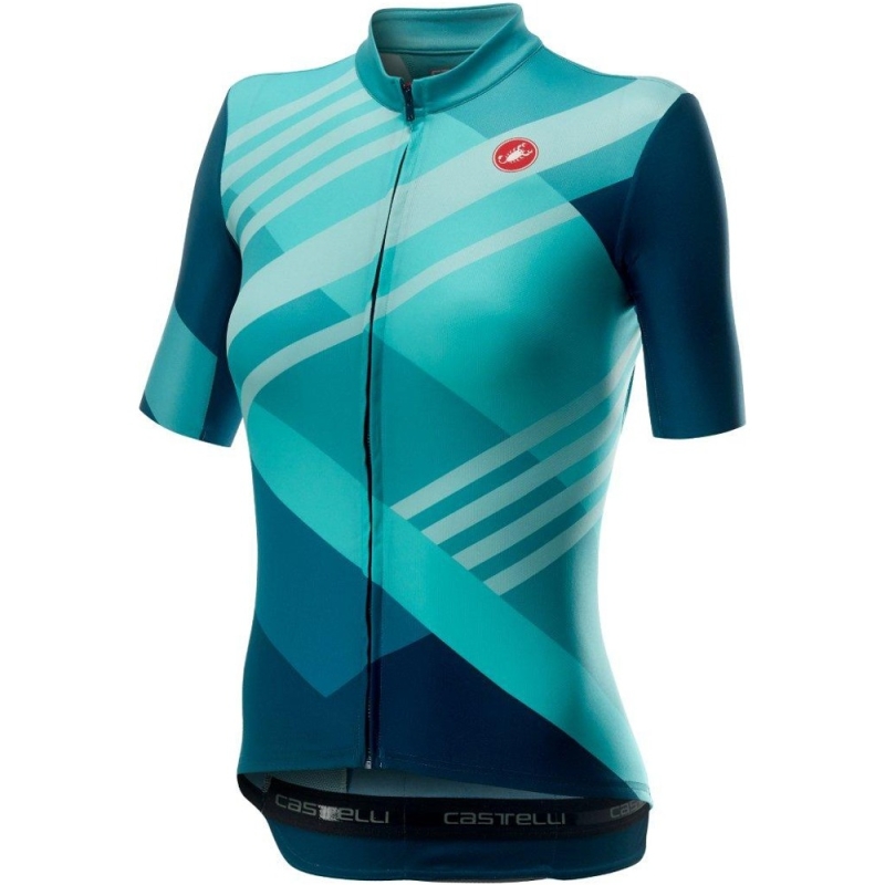 Castelli Talento W Koszulka rowerowa damska multicolor light turquoise