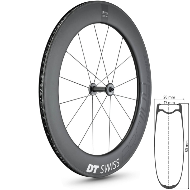 DT Swiss ARC 1100 Dicut 80 Koło przednie szosa 700C oś 5mm